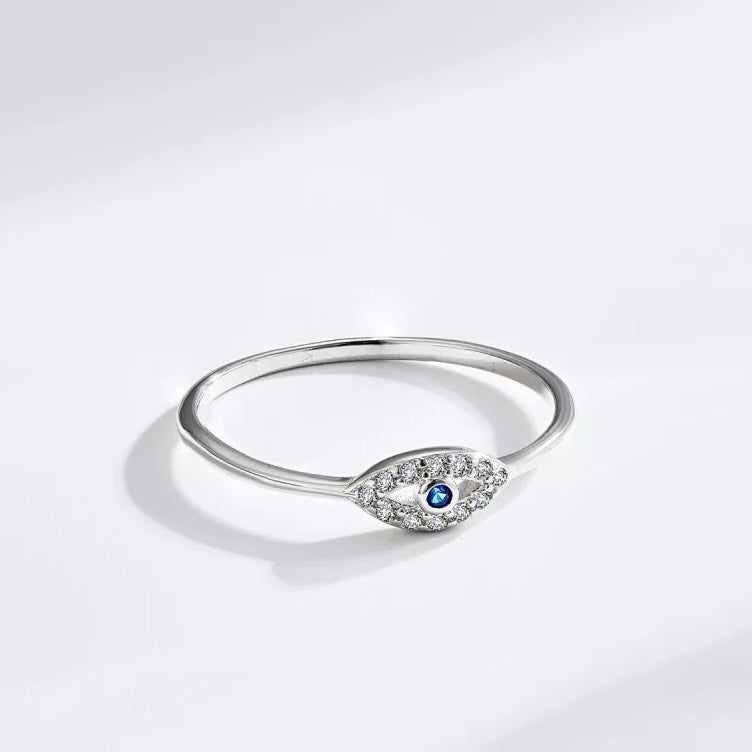 EVIL EYE SILVER RING - MARO JEWELRY