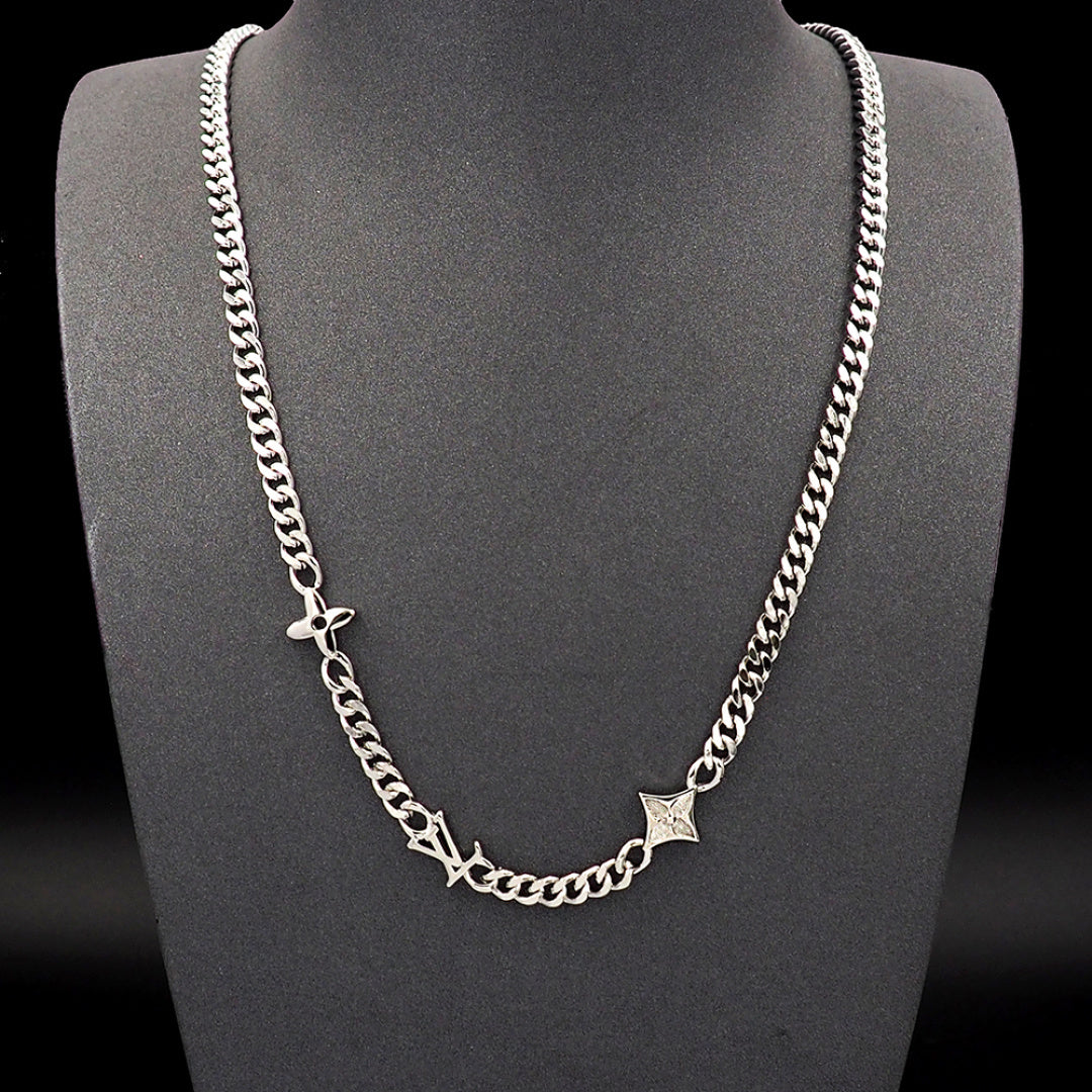 L Silver Necklace - MARO JEWELRY