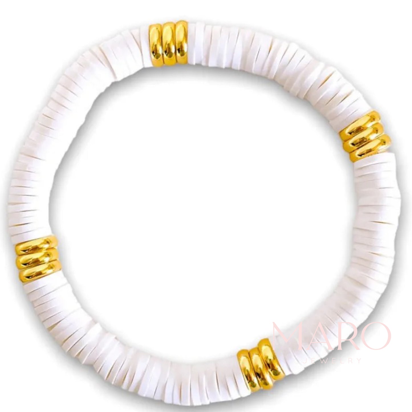 Heishi disc beaded bracelet - MARO JEWELRY