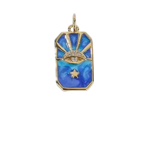 Zircon evil eye charm - MARO JEWELRY