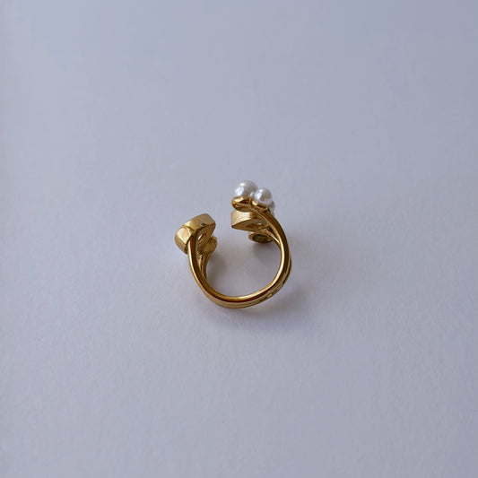Pearl open ring - MARO JEWELRY