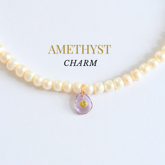 Amethyst Pearl Necklace by MARO Jewelry