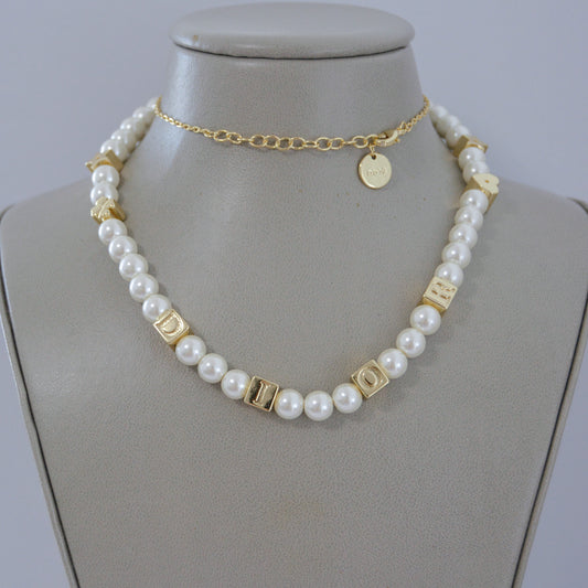 D Gold Necklace by MARO, alternate product view
