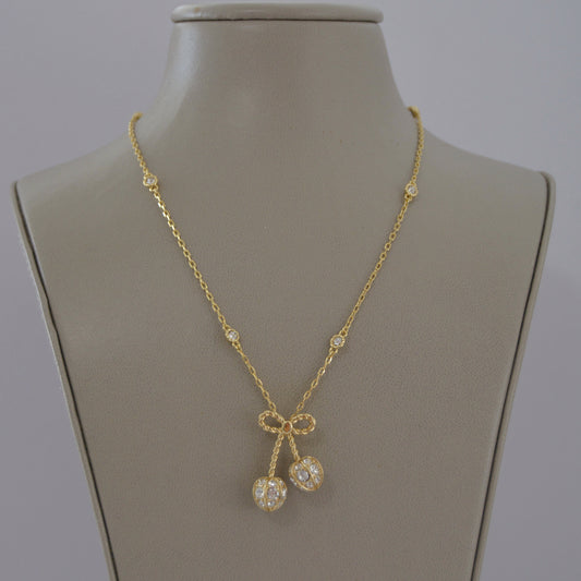 Cherry Gold Necklace - MARO JEWELRY
