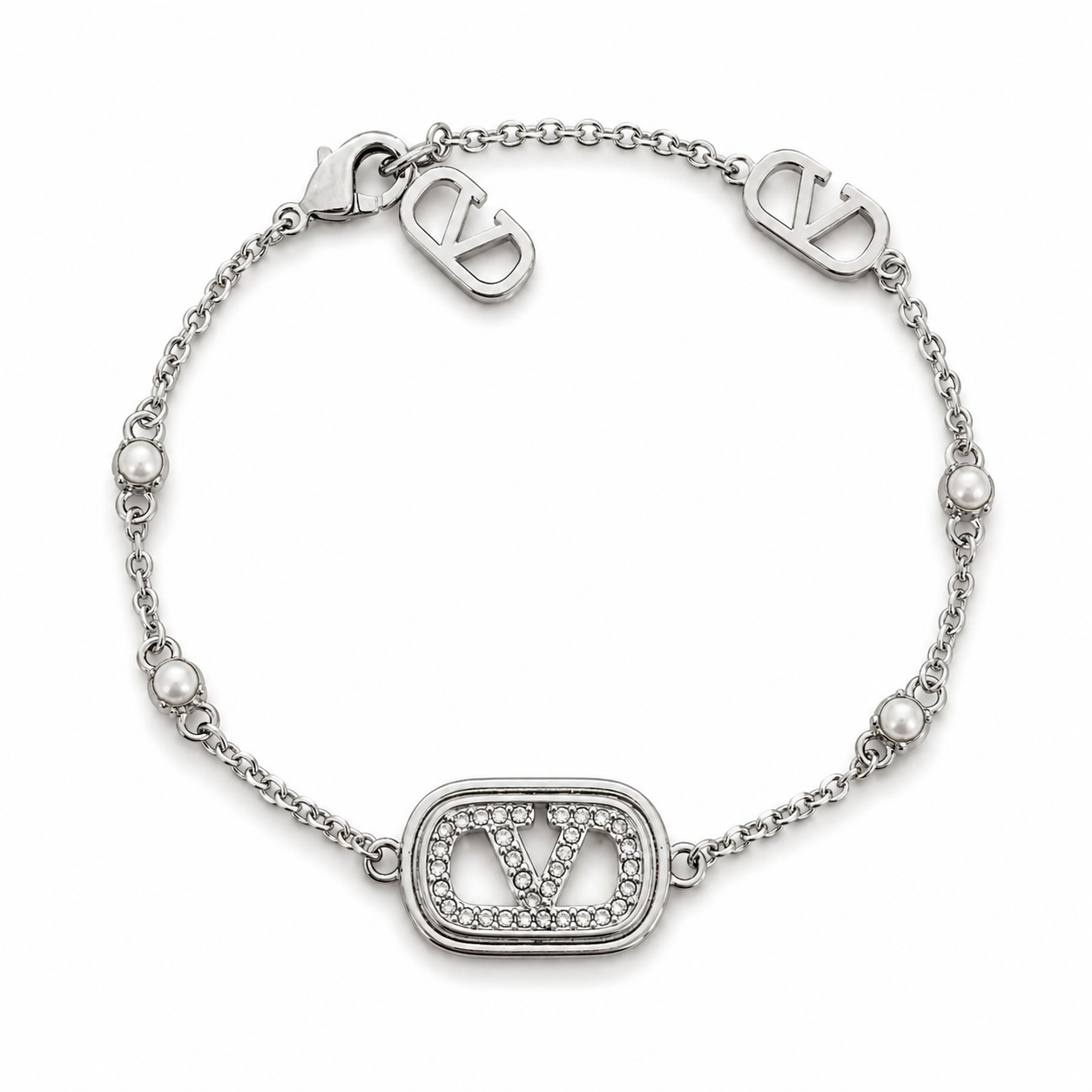 V Silver Bracelet