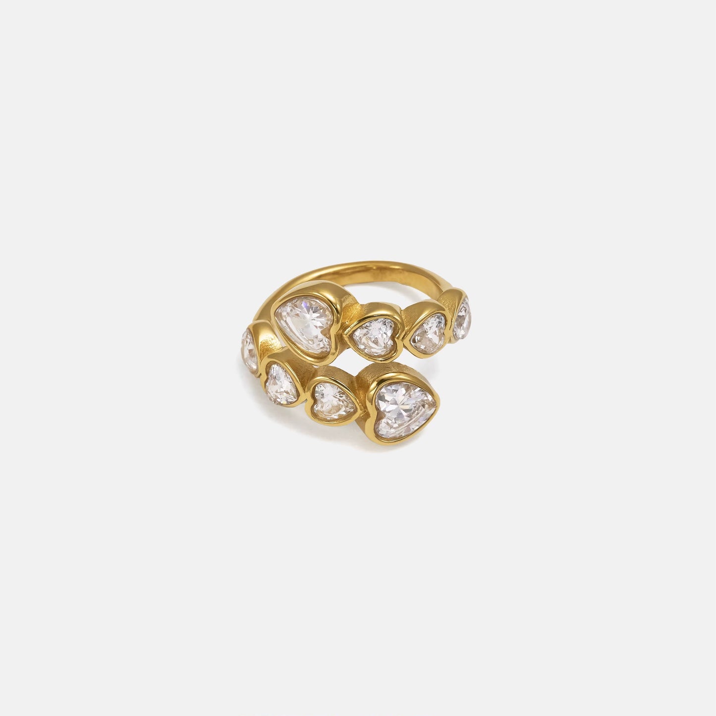White heart ring - MARO JEWELRY