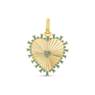 Turquoise Heart Charm by MARO Jewelry
