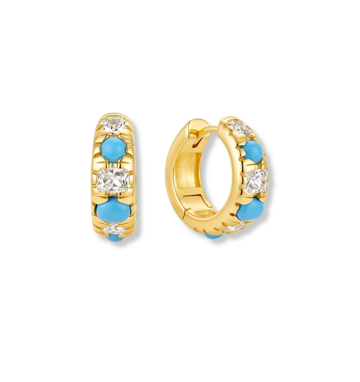 Turquoise Hoops