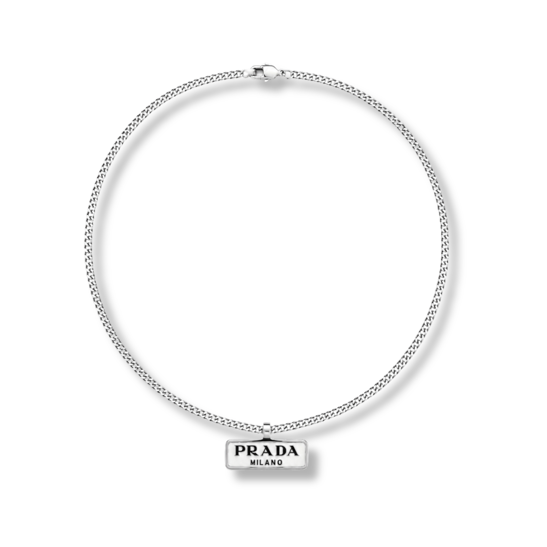 P silver necklace