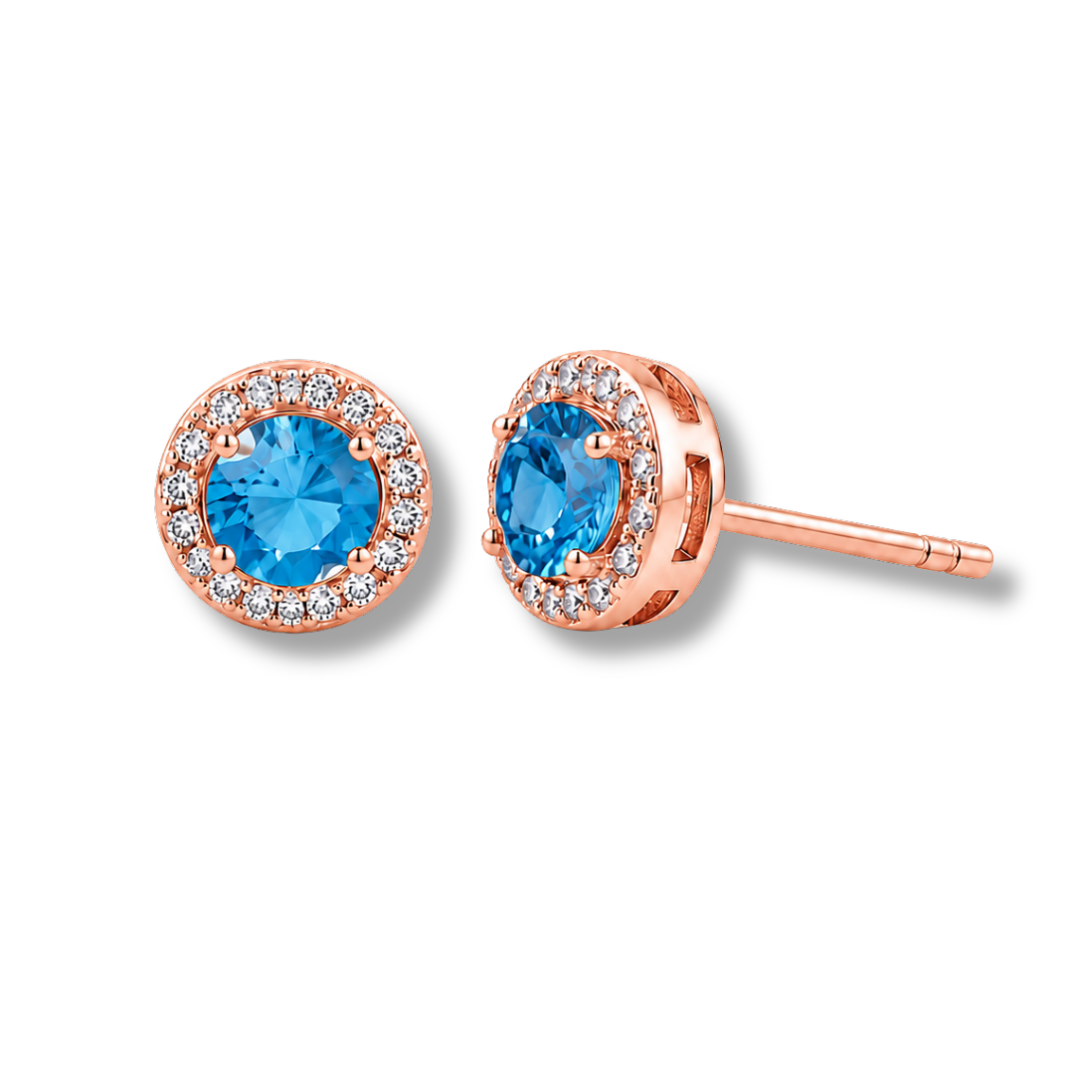 Azure Halo Stud Earring