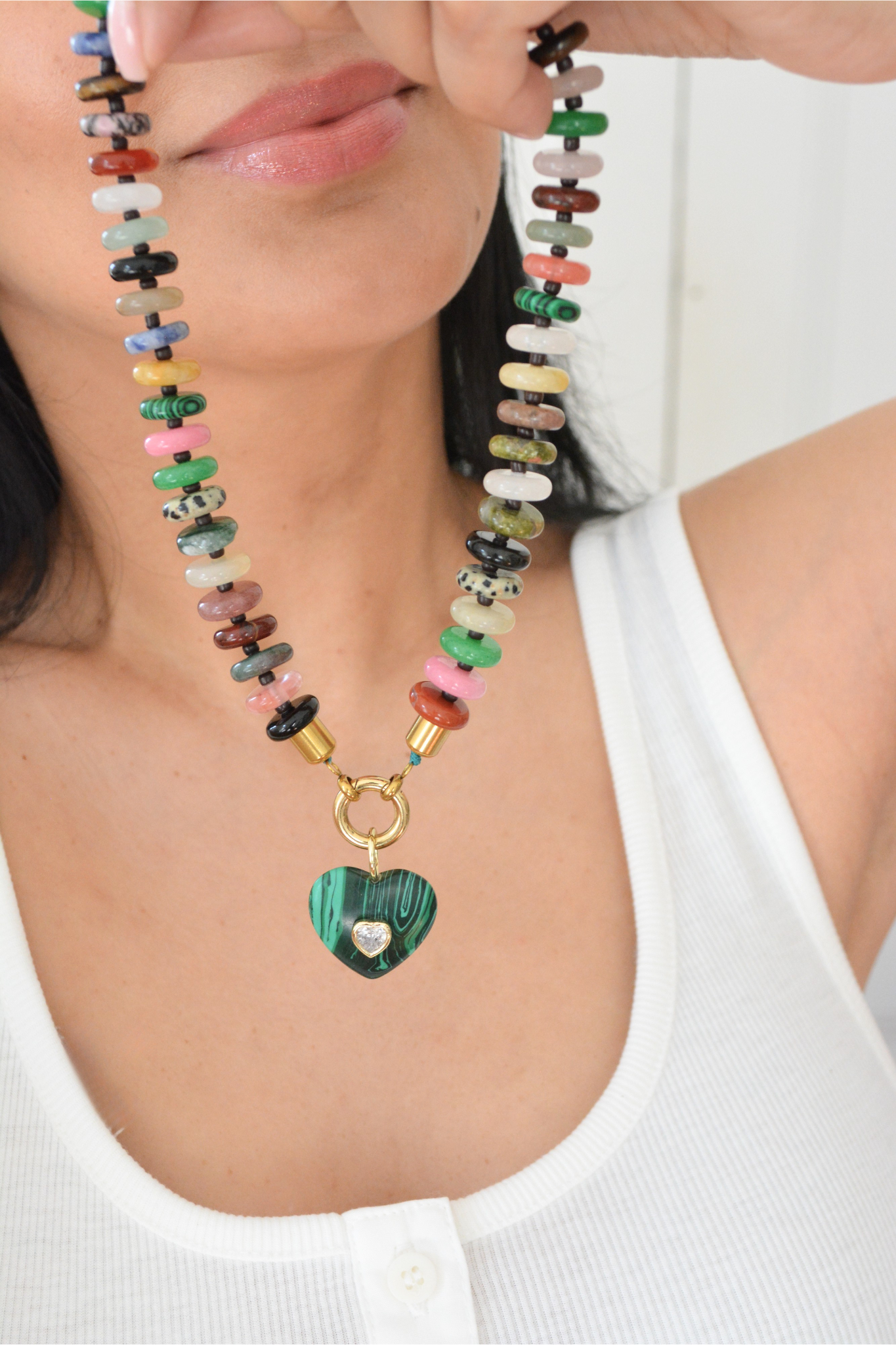 MULTI-COLOR GEMSTONE NECKLACE
