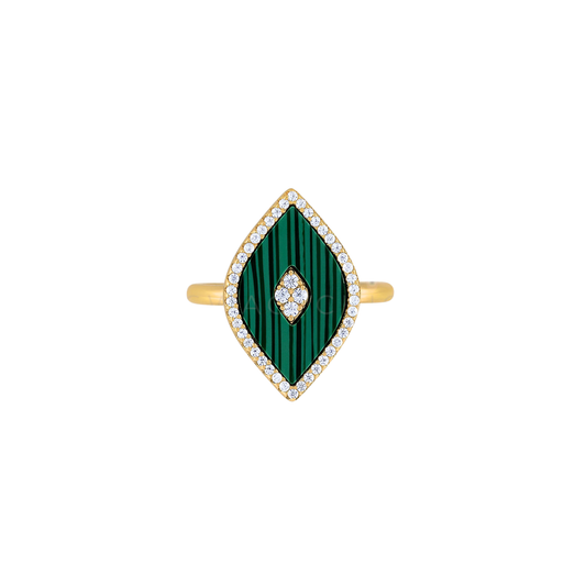 Eye Malachite Ring by MARO Jewelry