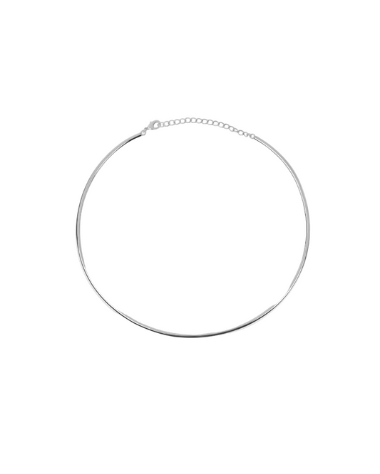 Hard Golden Choker minimalist rigid gold necklace with sleek design, elegant statement jewelry piece.