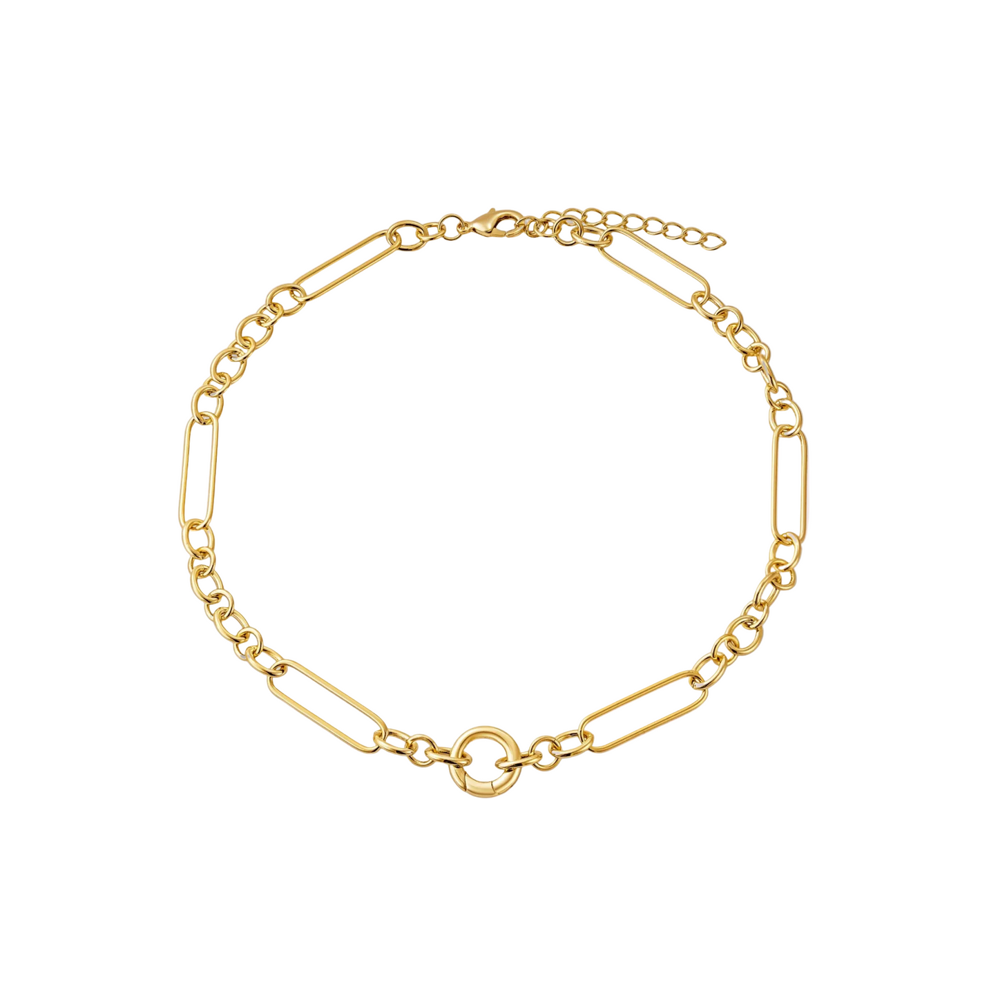 Link Chain Necklace — elegant gold interlocking chain, waterproof and hypoallergenic jewelry by MARO.