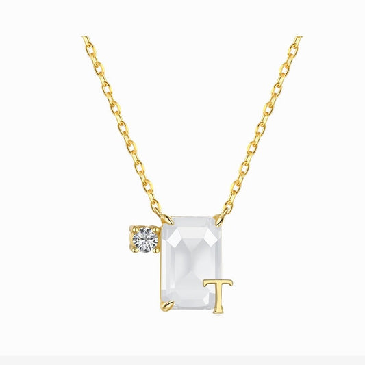 Initial T necklace - MARO JEWELRY
