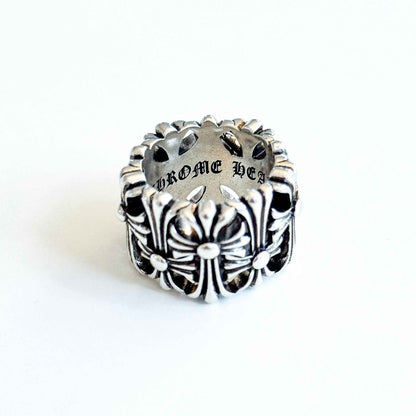 Chrome Cross Ring S925 by MARO, alternate view