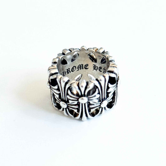 Chrome Cross Ring S925 by MARO, alternate view