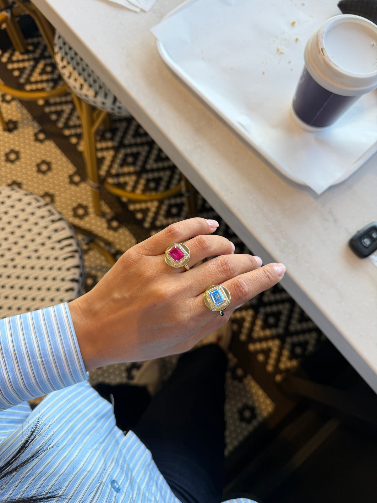 Pink Halo Ring