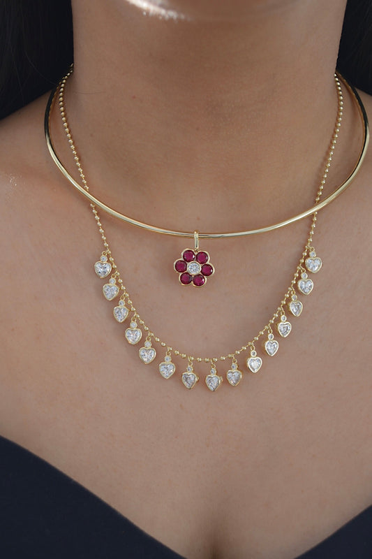Golden Hearts Necklace by MARO Jewelry