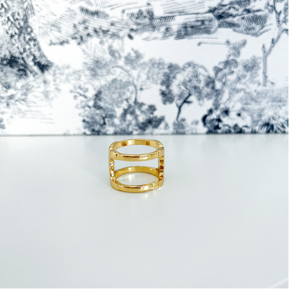 Tory B Ring styling view by MARO Jewelry