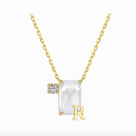 Initial R necklace - MARO JEWELRY