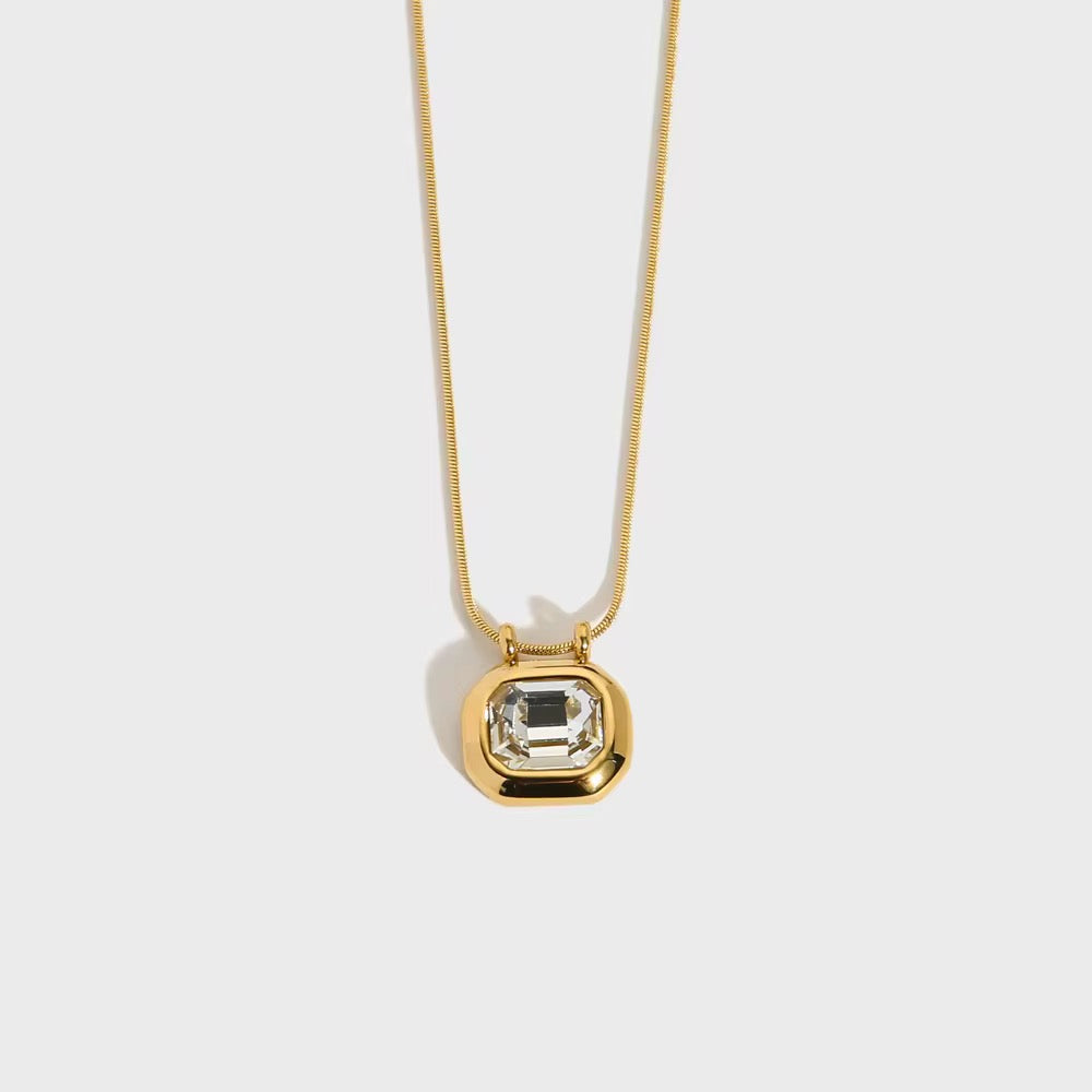 Zircon pendant necklace - MARO JEWELRY