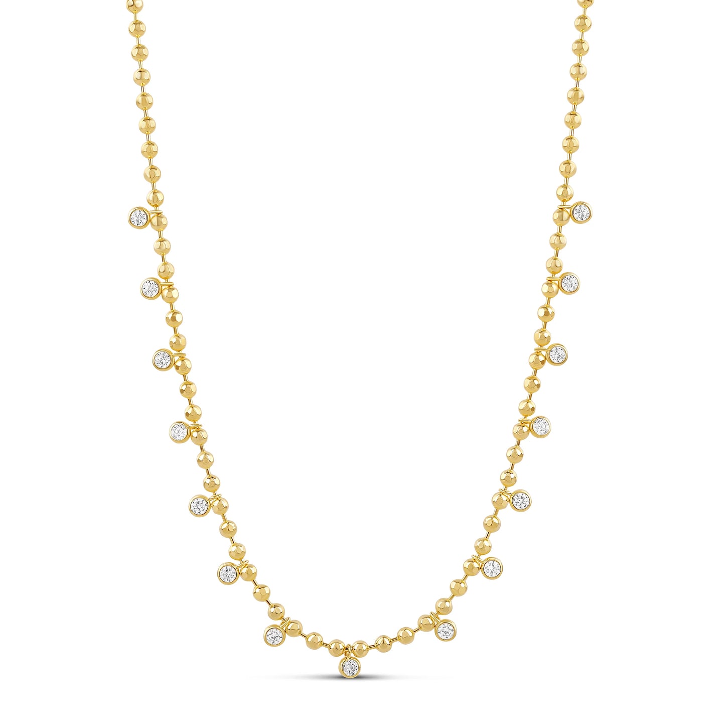 Bezel Gold Necklace