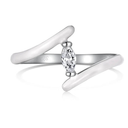 Delicate white ring for women by MARO Jewelry