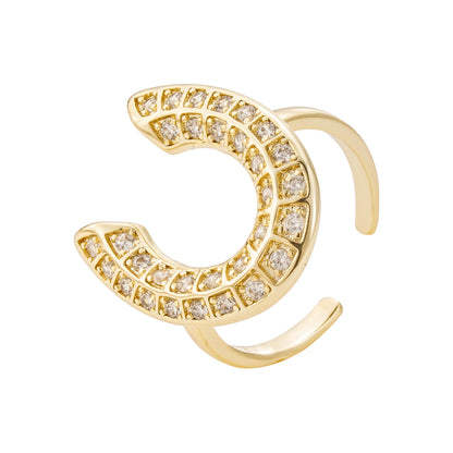 Golden Horseshoe Ring by MARO Jewelry