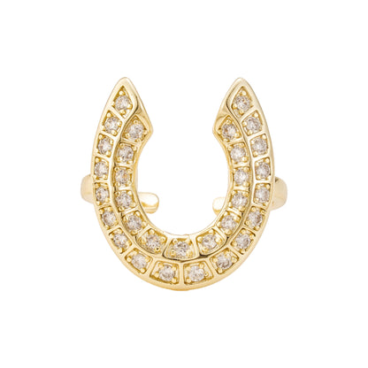 Golden Horseshoe Ring by MARO Jewelry