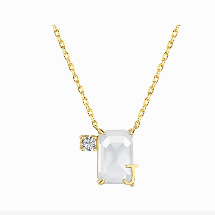 Initial J necklace - MARO JEWELRY