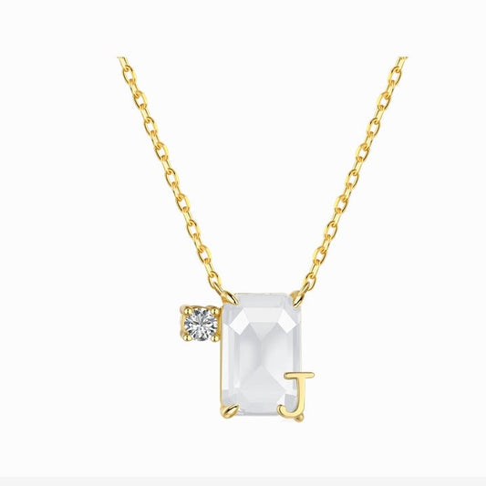 Initial J necklace - MARO JEWELRY