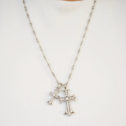 Chrome Silver Necklace for women by MARO Jewelry