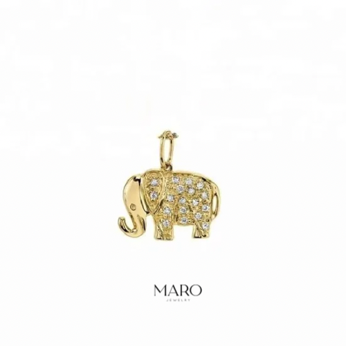 Zirnconia elephant charm - MARO JEWELRY