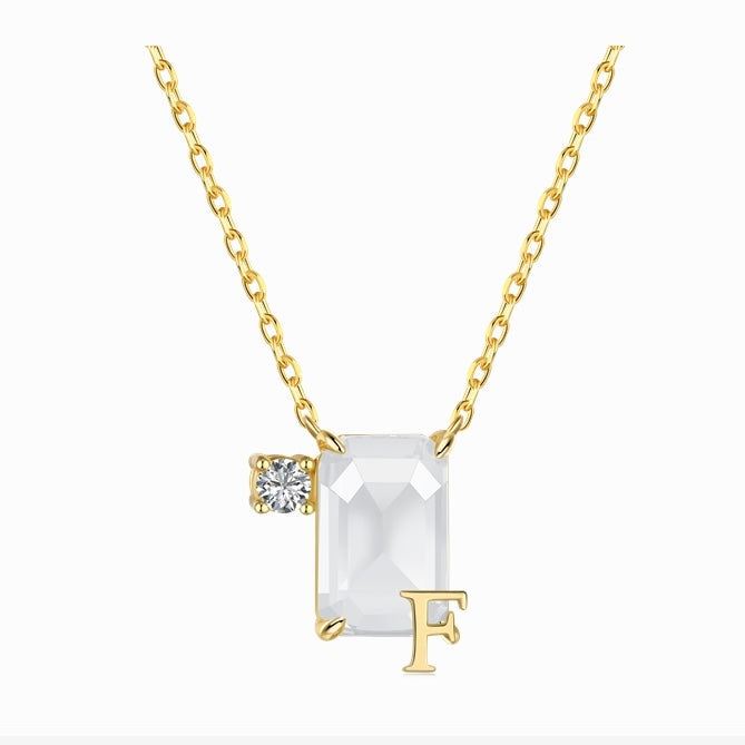 Initial F necklace - MARO JEWELRY