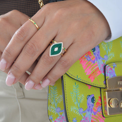 Eye Malachite Ring by MARO Jewelry