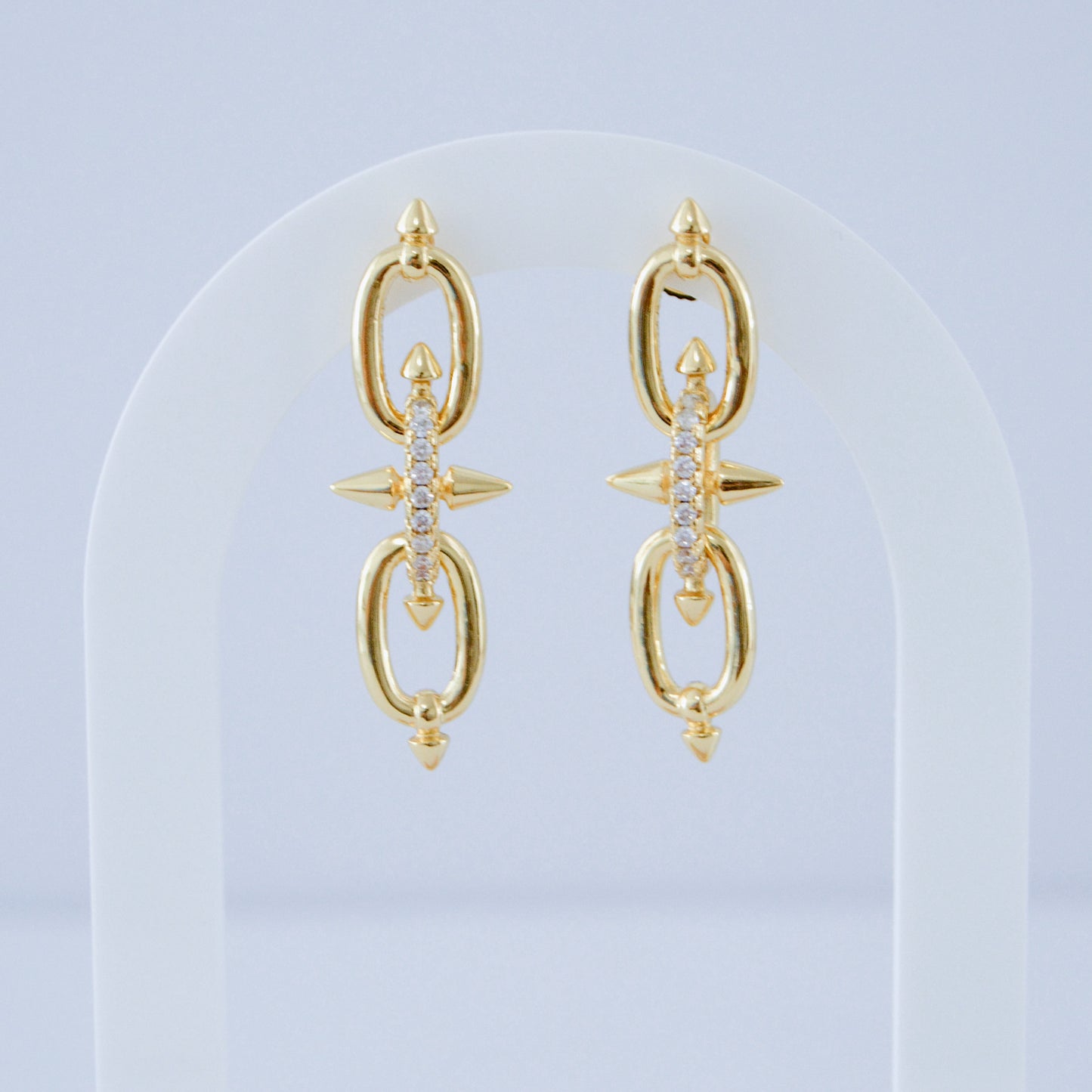 TF gold earring - MARO JEWELRY