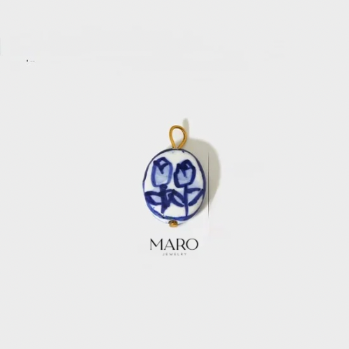 Tulip ceramic charm - MARO JEWELRY