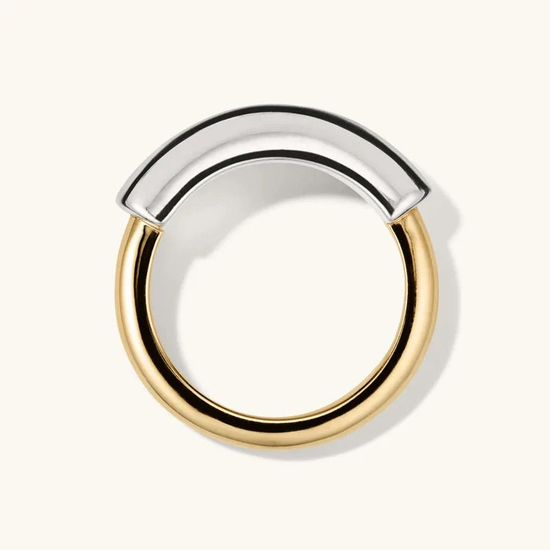 Mixed two tone ring - MARO JEWELRY