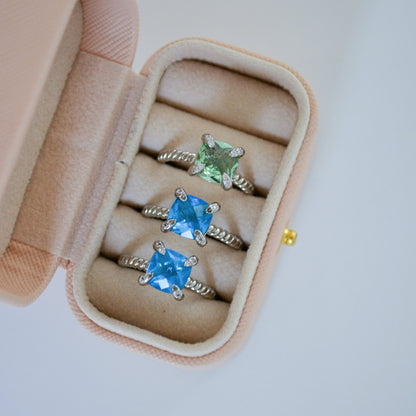 DY Stone Statement Ring Sky Blue Topaz colorway by MARO Jewelry