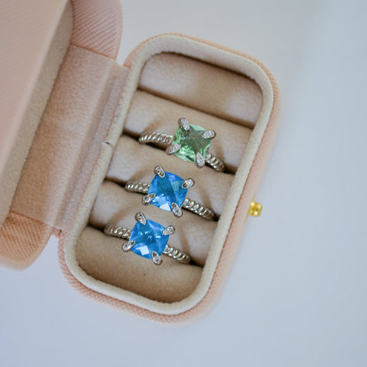 DY Stone Ring – Bold Gemstone Statement Ring - MARO JEWELRY