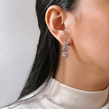 Jolie Silver Earring detail for polished occasion styling