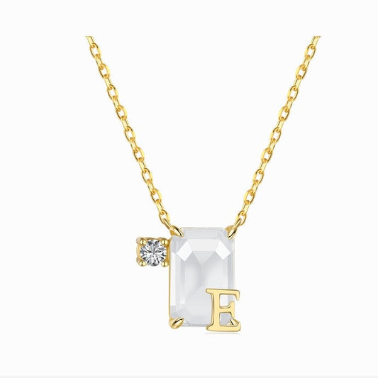Initial E necklace - MARO JEWELRY