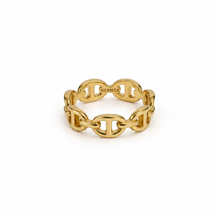 H S925 18K Gold Ring