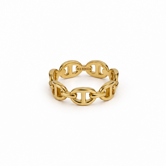 H S925 18K Gold Ring