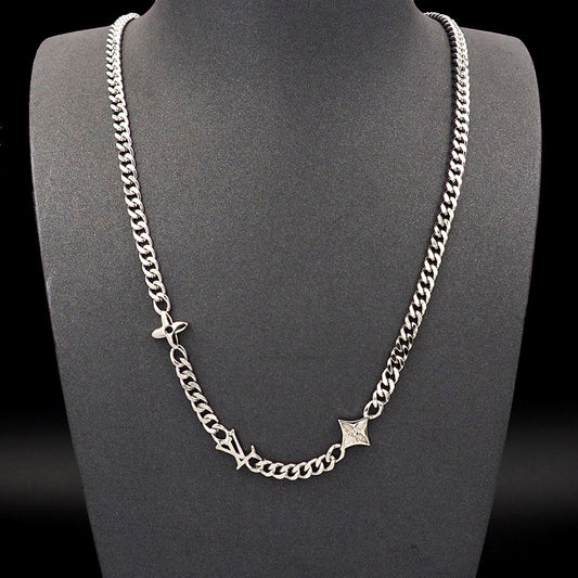 L Silver Necklace - MARO JEWELRY