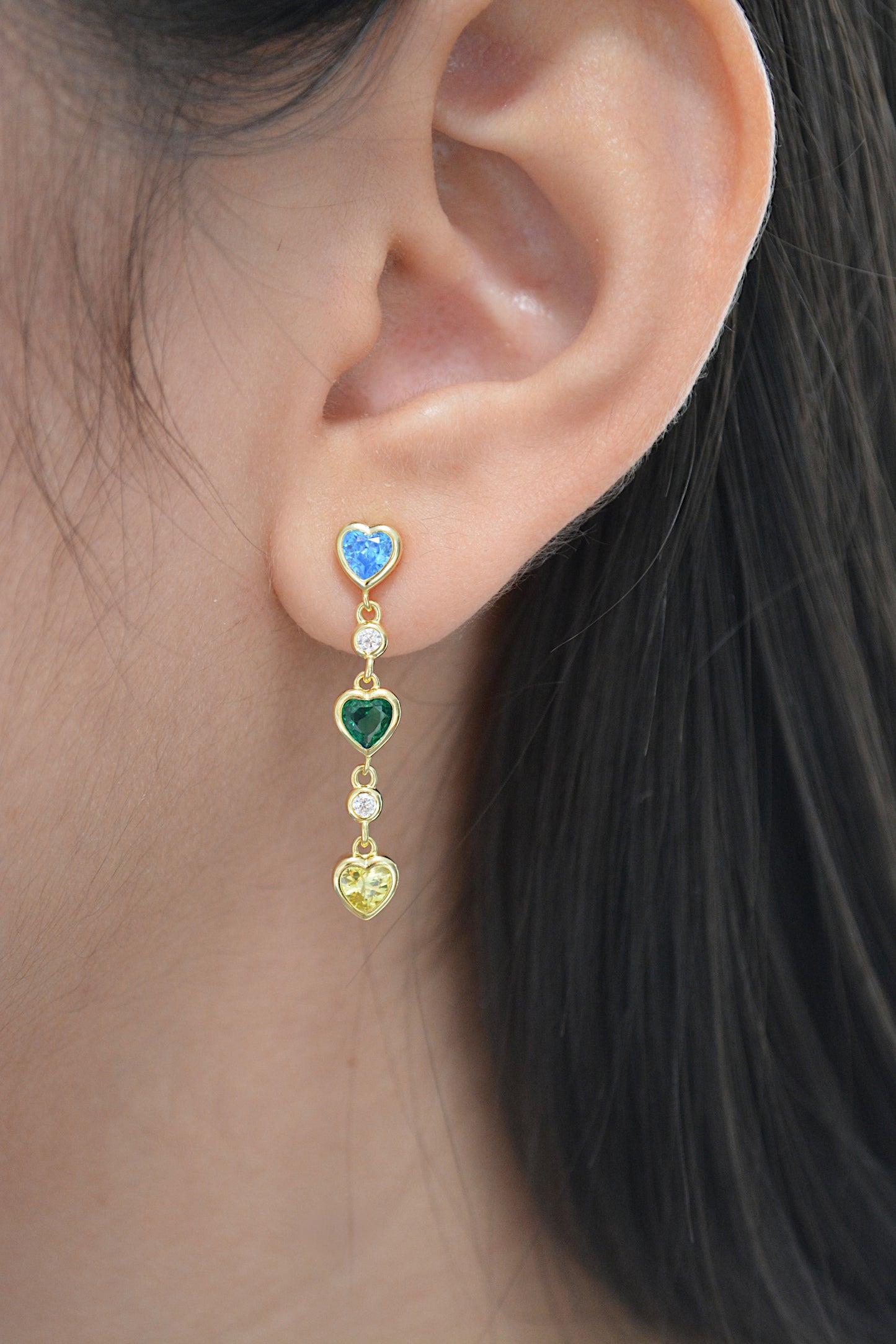 PENDIENTES DE CORAZÓN DE CZ