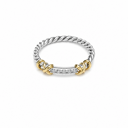 DY Silver Ring by MARO, silver-tone statement ring for women