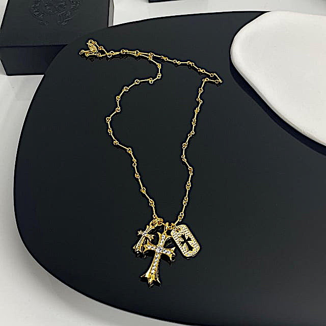 Cross gold necklace - MARO JEWELRY