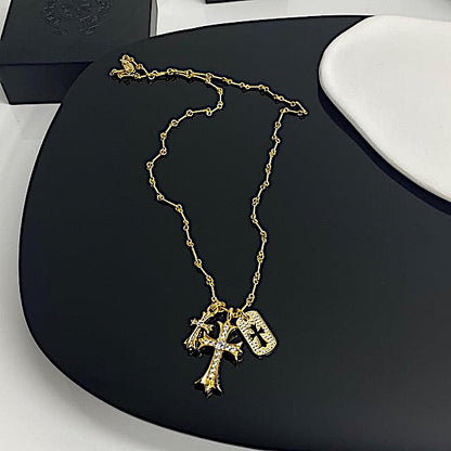 Cross gold necklace - MARO JEWELRY